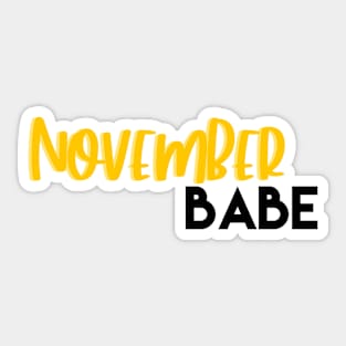 November babe Sticker